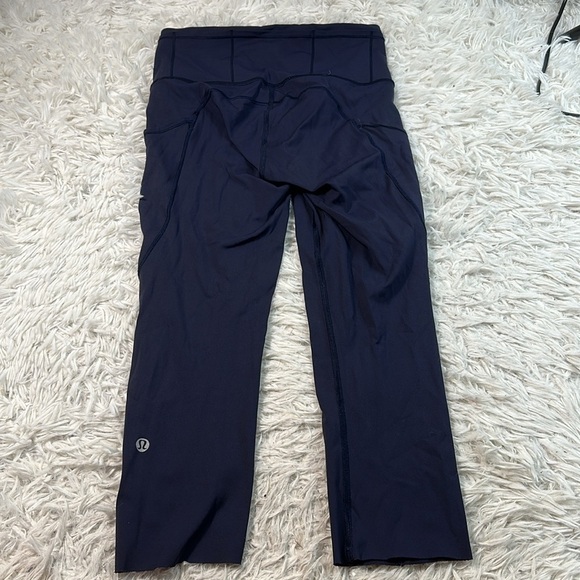 Lululemon Fast & Free Crop II *Nulux 19" Midnight Navy - Picture 4 of 6